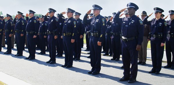 Police Saluting 